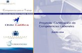 Proyecto  Certificación de Competencias Laborales  Junio  2004