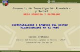 Sostenibilidad e ingreso del sector hidrocarburos en el Perú