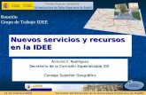 Nuevos servicios y recursos  en la IDEE