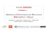 Portal  SIRENA S istema d’ I nformació de  R ecursos  EN ergètics i  A igua