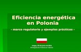 Eficiencia energética en Polonia  - marco regulatorio y ejemplos prácticos -