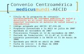 Convenio Centroamérica  medicus mundi -AECID