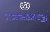 Declaración de la OIT sobre la Justicia Social para una Globalización Equitativa – CIT 2008