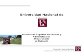 Universidad Nacional de Lanús Tecnicatura Superior en Gestión y Administración Universitaria