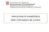 Interpretació estadística dels indicadors de centre