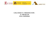 CALIDAD E INOVACION   E-HEALTH EN ESPAÑA