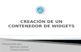 CREACIÓN DE UN CONTENEDOR DE WIDGETS