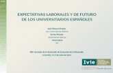 EXPECTATIVAS LABORALES Y DE FUTURO  DE LOS UNIVERSITARIOS  ESPAÑOLES