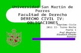 Universidad San Martín de Porres Facultad de Derecho DERECHO CIVIL IV: OBLIGACIONES