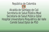 República de Colombia Alcaldía de Santiago de Cali Secretaria de Salud Pública Mpal