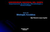UNIVERSIDAD NACIONAL DEL SANTA Departamento de Biología, Microbiología y Biotecnología
