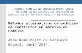 Métodos alternativos de solución de conflictos en materia de Familia Aída Kemelmajer de Carlucci