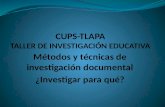 CUPS-TLAPA TALLER DE INVESTIGACIÓN EDUCATIVA