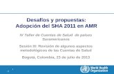 Desafíos  y  propuestas: Adopción del SHA 2011 en AMR