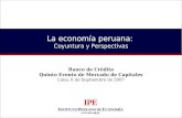 La economía peruana: Coyuntura y Perspectivas