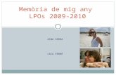 Memòria de mig any  LPOs 2009-2010