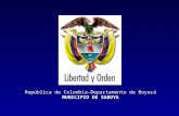 República de Colombia-Departamento de Boyacá MUNICIPIO DE SABOYA