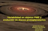 Variabilidad en objetos PMS y evolución de discos protoplanetarios