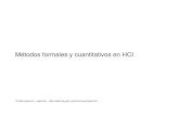 Métodos formales y cuantitativos en HCI