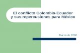 El conflicto Colombia-Ecuador y sus repercusiones para México