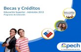 Becas  y Créditos Educación  Superior - Admisión 2013 Programa de Extensión