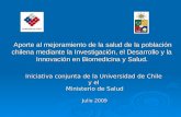 Iniciativa conjunta de la Universidad de Chile  y el  Ministerio de Salud Julio 2009