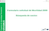 Formulario solicitud de Movilidad 2009