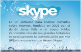 Comunicación  por texto desde usuario  Skype  a usuario  Skype  vía  Pc  e internet (sin coste).