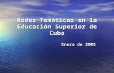 Redes Temáticas en la Educación Superior de Cuba