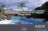 CERTIFICACION DEL SISTEMA DE GESTION DE SEGURIDAD Y SALUD EN EL TRABAJO: OHSAS 18001