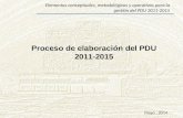 Proceso de elaboración del PDU 2011-2015