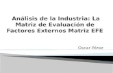 Análisis de la Industria: La Matriz de Evaluación de Factores Externos Matriz EFE