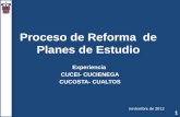 Proceso de Reforma  de  Planes de Estudio