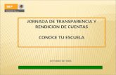JORNADA DE TRANSPARENCIA Y RENDICION DE CUENTAS CONOCE TU ESCUELA
