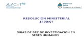RESOLUCION MINISTERIAL 1490/07