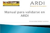 Manual  para validarse en ARDI