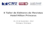II Taller de Editores de Revistas Hotel Hilton  Princess