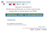 Sesión temática Políticas públicas a nivel nacional, regional y local para la RRD