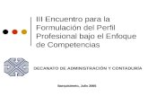 III Encuentro para la Formulación del Perfil Profesional bajo el Enfoque de Competencias