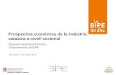 Prospectiva econòmica de la indústria  catalana a nivell sectorial