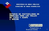 ESTUDIO DE FACTIBILIDAD DE EMBALSES PARA LOS VALLES DE LLUTA Y AZAPA I REGIÓN