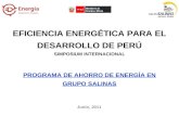 EFICIENCIA ENERGÉTICA PARA EL DESARROLLO DE PERÚ SIMPOSIUM INTERNACIONAL