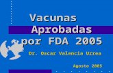 Vacunas  Aprobadas por FDA 2005