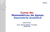 Curso  de:  Matemáticas de Apoyo Geometría Analítica