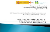 XXII Curso Internacional de Derechos Humanos sobre  “POLÍTICAS PÚBLICAS INCLUSIVAS”