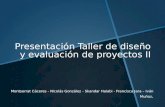 Presentación Taller de diseño y evaluación de proyectos II