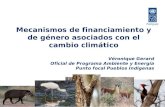 Mecanismos de financiamiento y de género asociados con el cambio climático Véronique Gerard