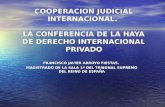 COOPERACION JUDICIAL INTERNACIONAL.  LA CONFERENCIA DE LA HAYA DE DERECHO INTERNACIONAL PRIVADO