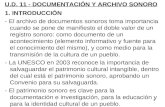 U.D. 11 - DOCUMENTACIÓN Y ARCHIVO SONORO  INTRODUCCIÓN