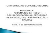 UNIVERSIDAD SURCOLOMBIANA DIPLOMADO “LIDERAZGO EN HSEQ”